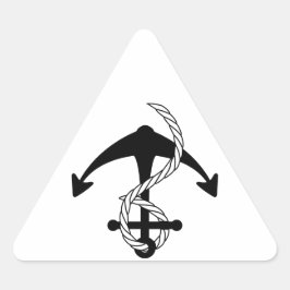 Anker schwarz weiss dreieck Aufkleber