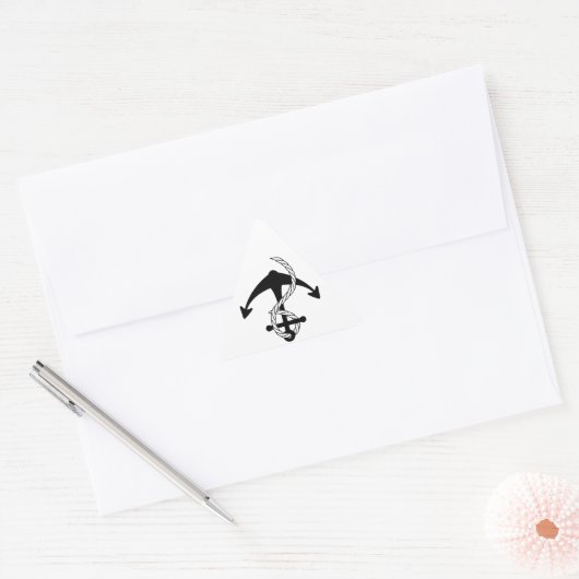 Anker schwarz weiss dreieck Aufkleber (Umschlag)