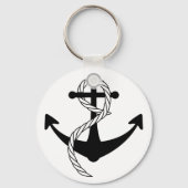 Anker schwarz weiß schlüsselanhänger (Vorderseite)