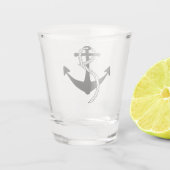 Anker schwarz weiss schnapsglas (Rückseite)