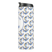 Anker Seas Day Zitat Blue Text Thermal Tumbler Thermosbecher (Nach rechts gedreht)