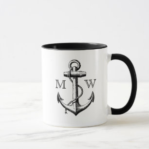 Anker, Seemonogramm Tasse