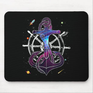 Anker-Segelschiff-Galaxie-Segelboot für Segler  Mousepad