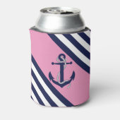 Anker/Seil der Nautischen Marine, blauer Streifen Dosenkühler (Kanne Rückseite)