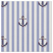 Anker/Seil der Nautischen Marine mit blauem Streif Stoff (Nahaufnahme)