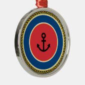 Anker Silbernes Ornament (Rechts)
