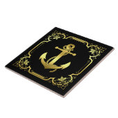 Anker-Silhouette des Schiffes Fliese (Seite)