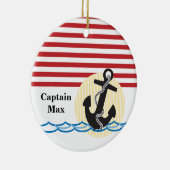 Anker, Sonne und Wasser Personalisiert Keramikornament (Rechts)