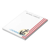 Anker, Sonne und Wasser Personalisiert Notizblock (Rotiert)