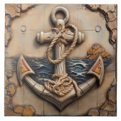 Anker, Steineffekt, Küstengedanke Fliese (Vorderseite)