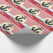 Anker, Sun und Wasser kundengerecht Geschenkpapier (Ecke)