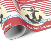 Anker, Sun und Wasser kundengerecht Geschenkpapier (Rolleneckpunkt)