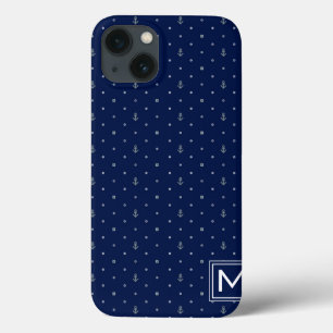Anker-Tupfen-Muster addieren Ihre Initiale Case-Mate iPhone Hülle