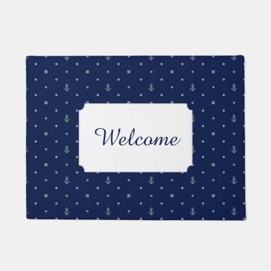 Anker-Tupfen-Muster | addieren Ihren Text Fußmatte (Vorderseite)