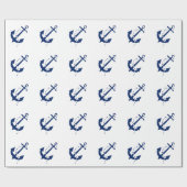 Anker u. Linie Marine Geschenkpapier (Flach)