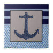 Anker-u. Streifen-Seeentwurf Fliese (Vorderseite)