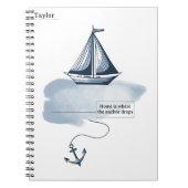 Anker und Beach-Notebook Notizblock (Vorderseite)