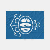 Anker und das Meer Fleecedecke (Vorderseite (Horizontal))