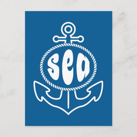 Anker und das Meer Postkarte (Vorderseite)