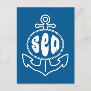 Anker und das Meer Postkarte