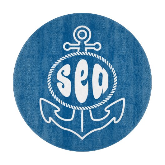 Anker und das Meer Schneidebrett (Vorderseite)