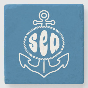 Anker und das Meer Steinuntersetzer