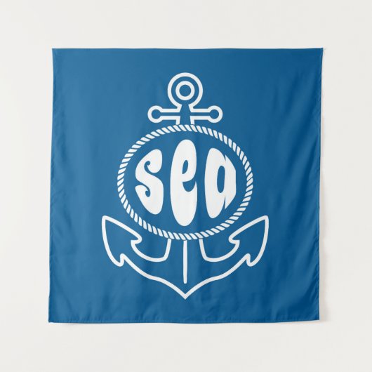 Anker und das Meer Wandteppich (Vorderseite (Horizontal))