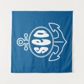 Anker und das Meer Wandteppich (Vorderseite)