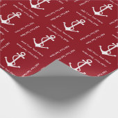 Anker-und Gewohnheits-Text-Seemann-Weihnachten Geschenkpapier (Ecke)