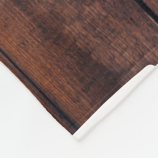 Anker und Helm Dunkle Holzplanen Fleecedecke (Ecke)