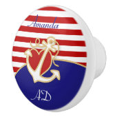 Anker und Herz Keramikknauf (Rechts)