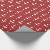 Anker-und Herz-Muster Geschenkpapier (Ecke)
