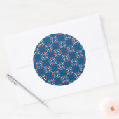 Anker- und Herzmuster Runder Aufkleber (Umschlag)
