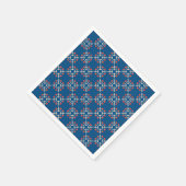Anker- und Herzmuster Serviette (Ecke)