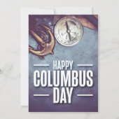 Anker und Kompass - Columbus Day Einladung (Rückseite)