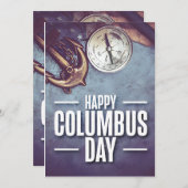 Anker und Kompass - Columbus Day Einladung (Vorne/Hinten)