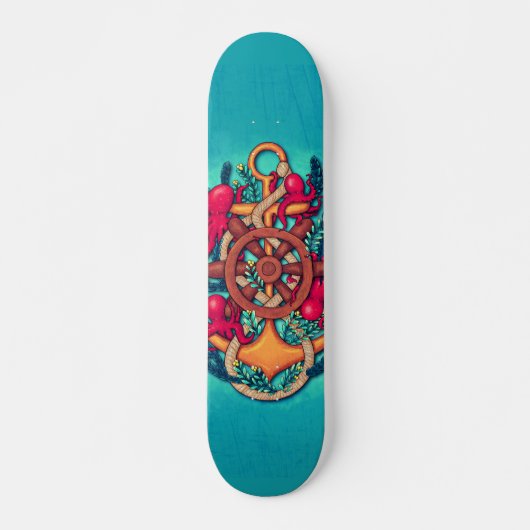 Anker und Kraken Skateboard (Vorne)