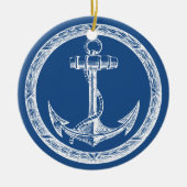 Anker und Kranz Keramik Ornament (Vorne)
