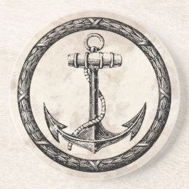 Anker und Kranz Sandstein Untersetzer