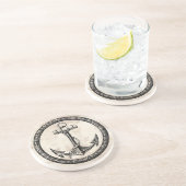 Anker und Kranz Sandstein Untersetzer (Seite)