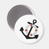 Anker und Lebensretter Magnet (Vorderseite/Rückseite)