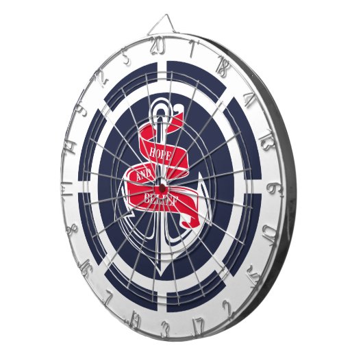 Anker und Lenkrad Dartscheibe (Vorderseite rechts)