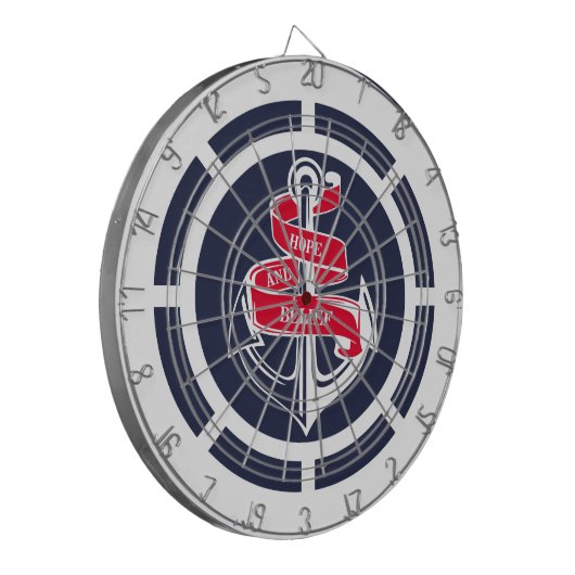 Anker und Lenkrad Dartscheibe (Vorderseite Links)