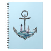 Anker und Leuchtturm (Version 1) Notizblock (Vorderseite)