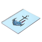 Anker und Leuchtturm (Version 3) Notizblock (Linke Seite)