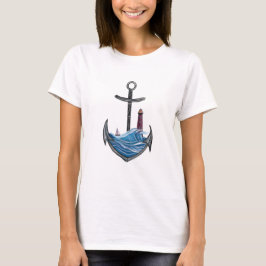 Anker und Leuchtturm (Version 3) T-Shirt