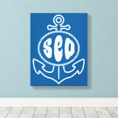 Anker und Meer Leinwanddruck (Insitu (Holzboden))