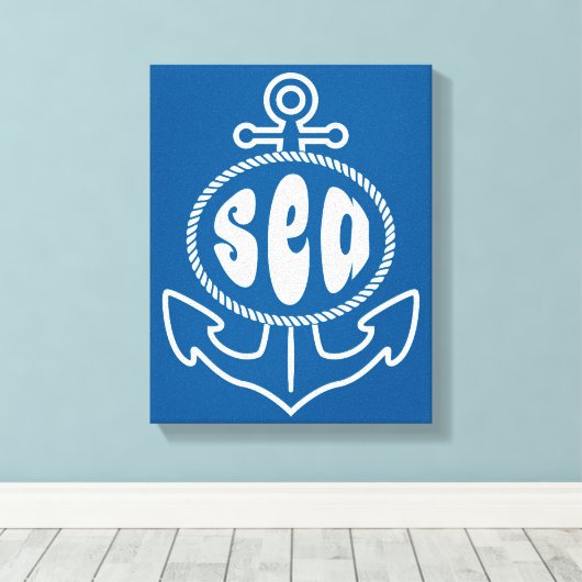 Anker und Meer Leinwanddruck (Insitu (Holzboden))