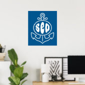 Anker und Meer Poster (Heimbüro)