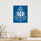 Anker und Meer Poster (Küche)
